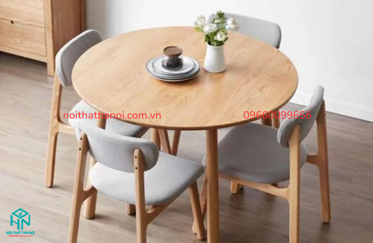 Phân loại bộ bàn ăn tròn 4 ghế theo chất liệu