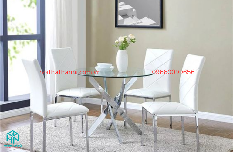 Phân loại bàn ăn tròn 4 ghế theo chất liệu