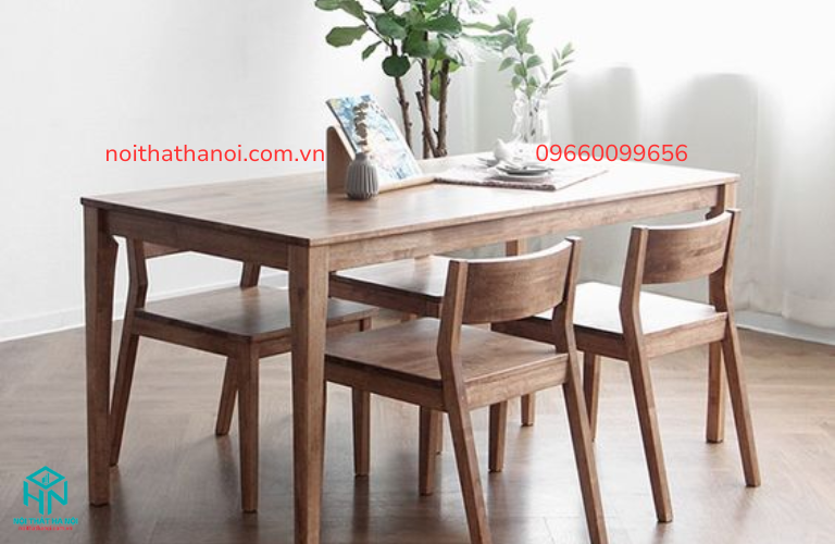 Bộ bàn ăn 4 ghế gỗ xoan đào phong cách cổ điển